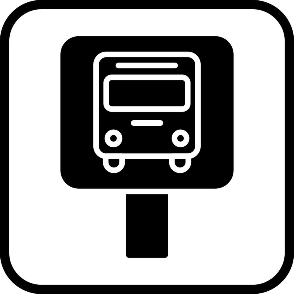 Bus Stop Icon Design vector