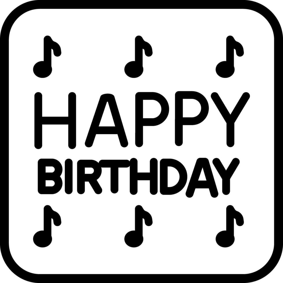 Happy Birthday Song Icon Design vector