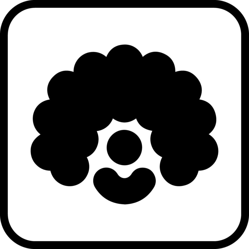 Clown Wig Icon Design vector