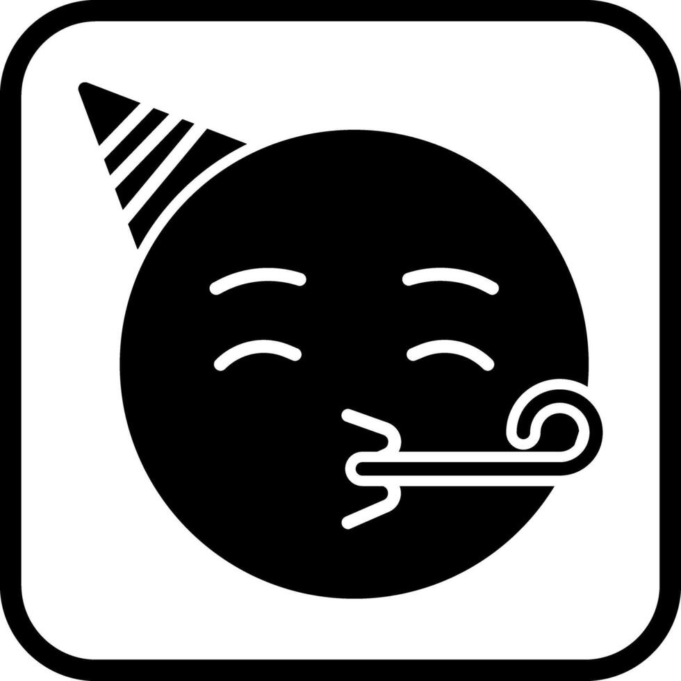 Partying Face Icon Design vector