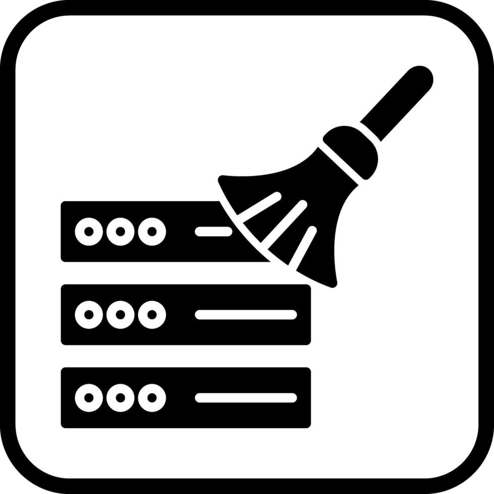 Data Cleaning Icon Design vector