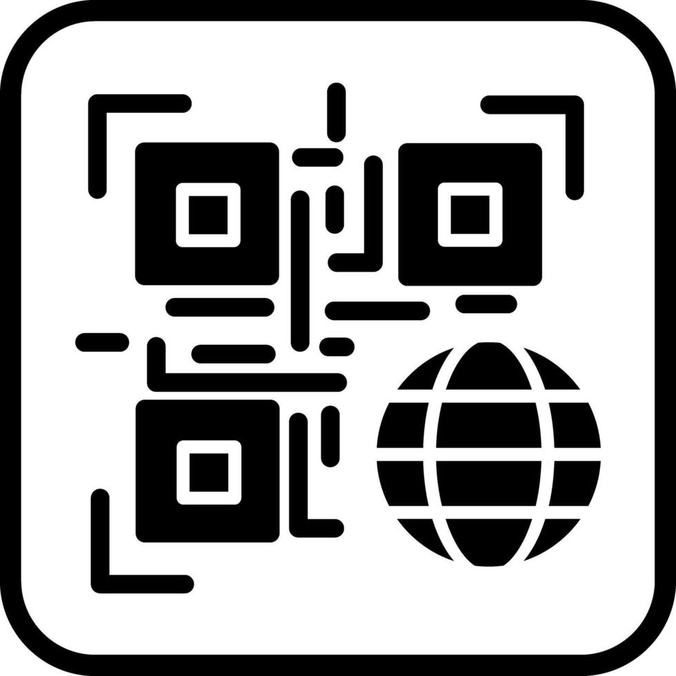 QR Code Website Icon Design vector
