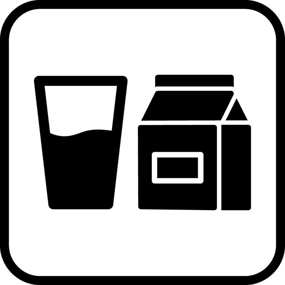 Glass of Milk Icon Design vector