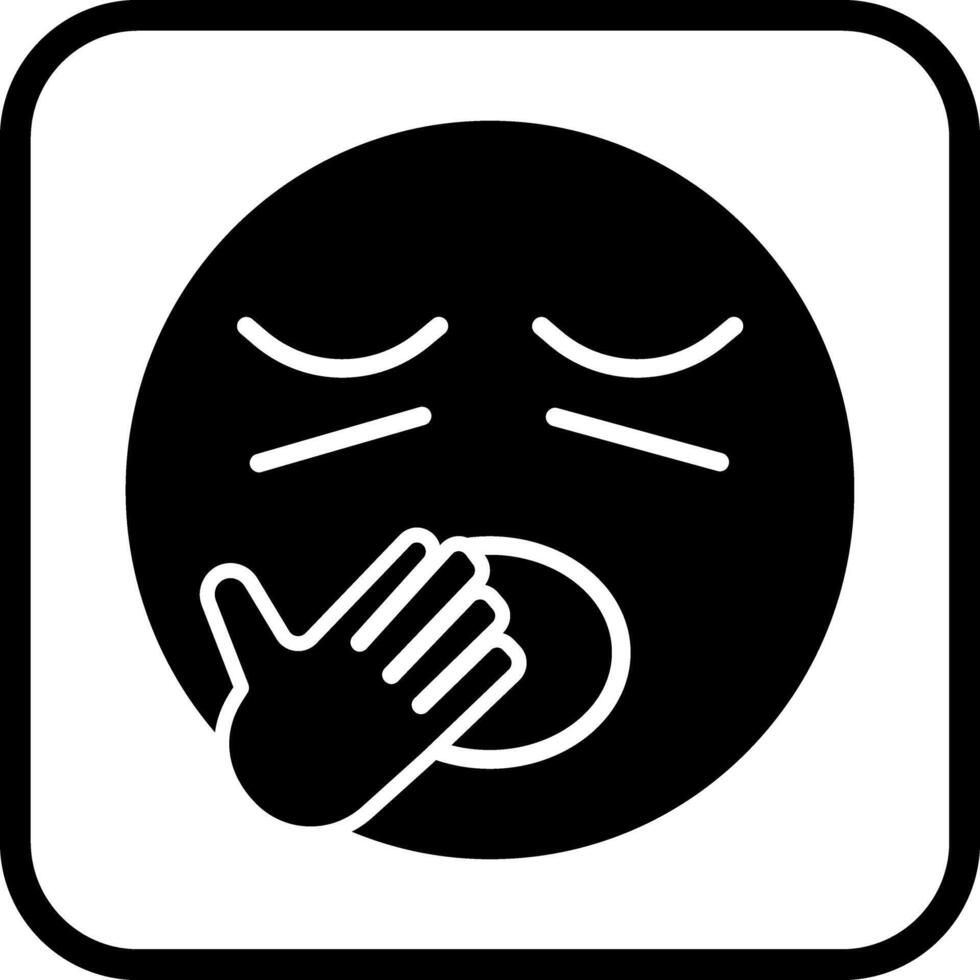 Yawning Face Icon Design vector