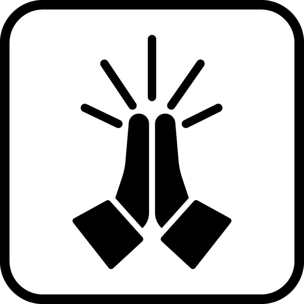 Folded Hands Icon Design vector