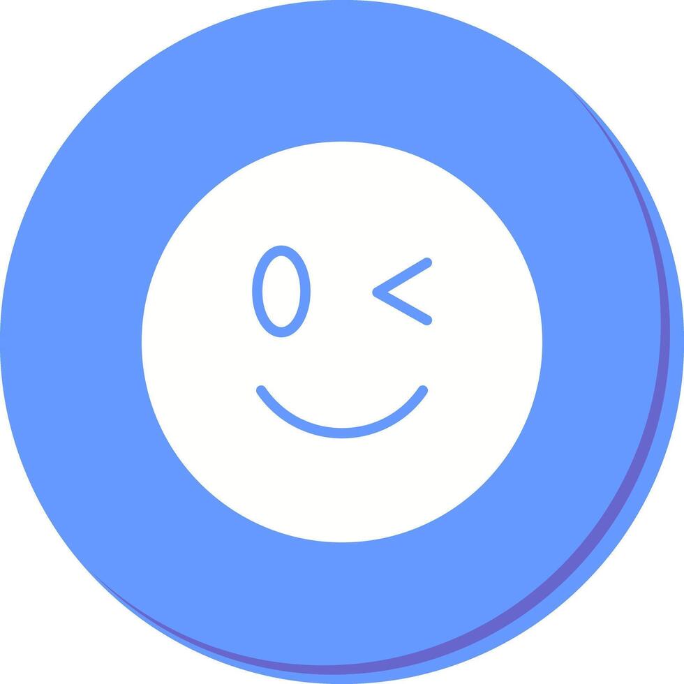 Winking Face Icon Design vector
