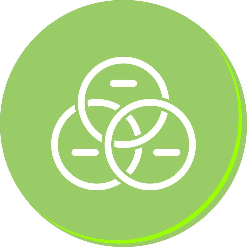 Venn Diagram Icon Design vector