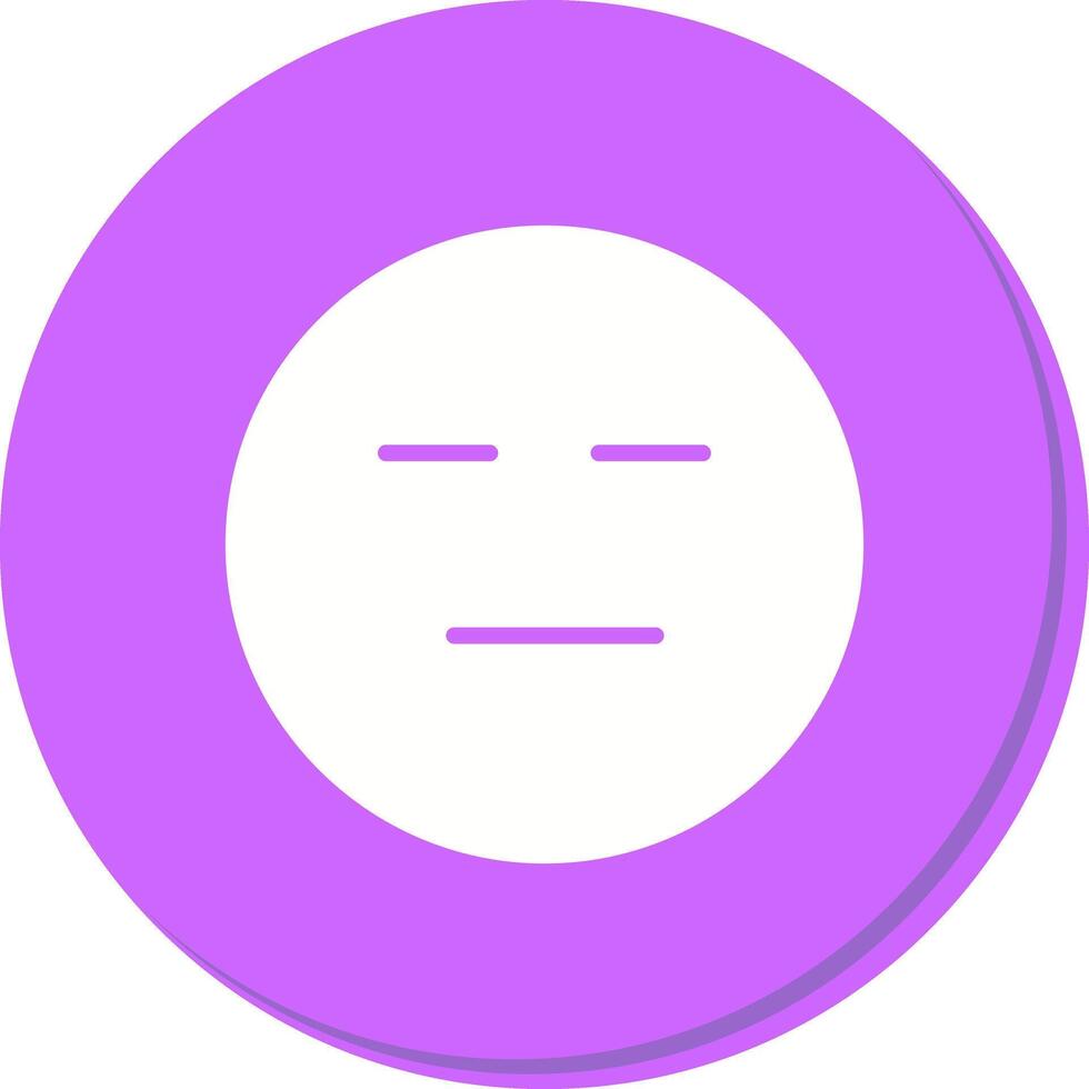 Neutral Face Icon Design vector