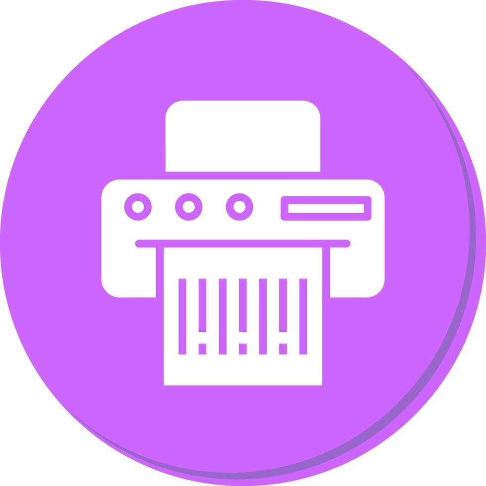 Barcode Printing Icon Design vector