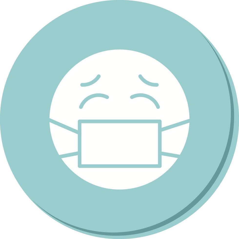 Face with Medical Mask Icon Design vector