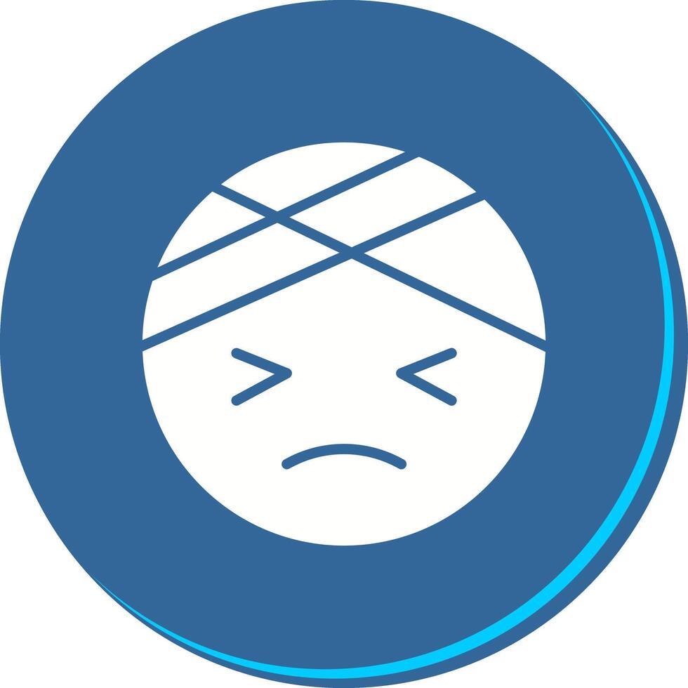 Face with Head-Bandage Icon Design vector