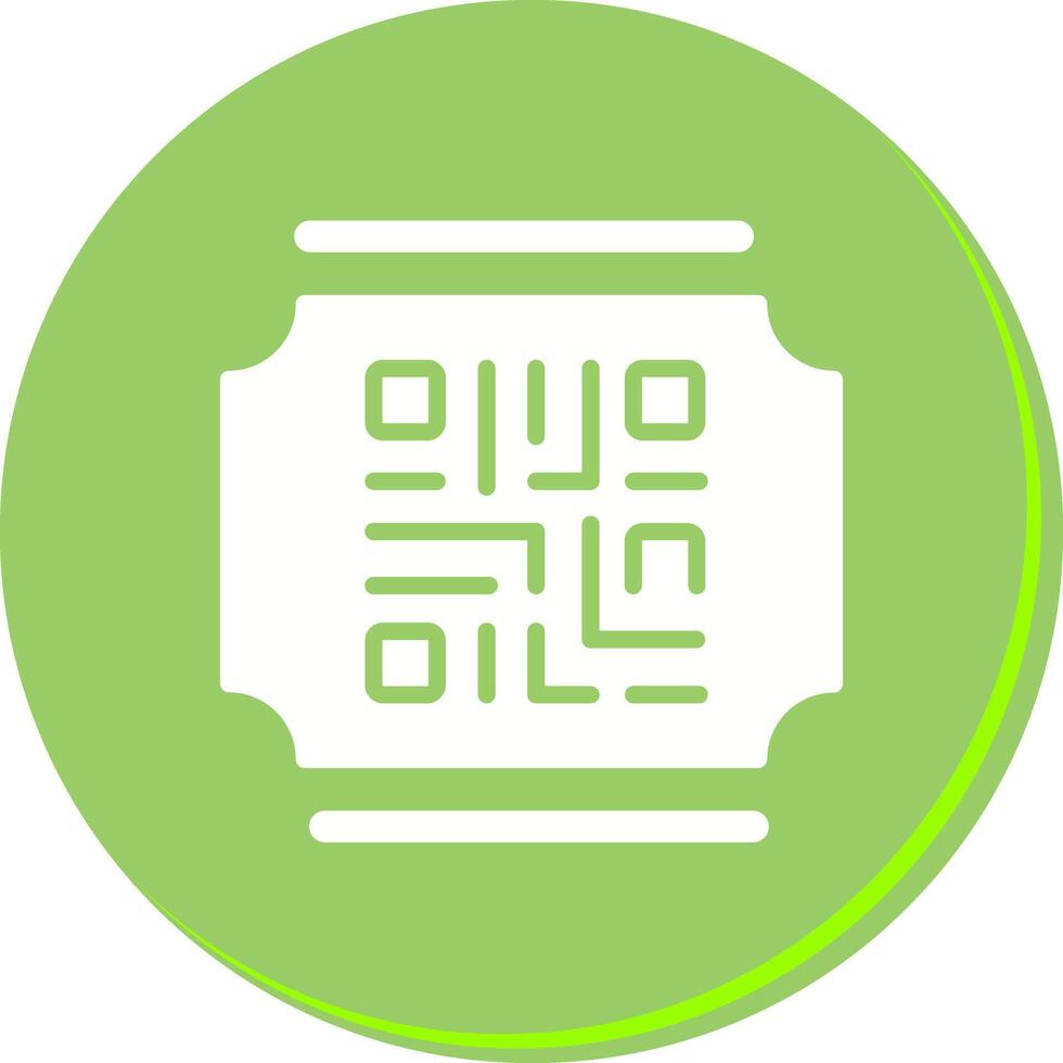 QR Code Ticket Icon Design vector