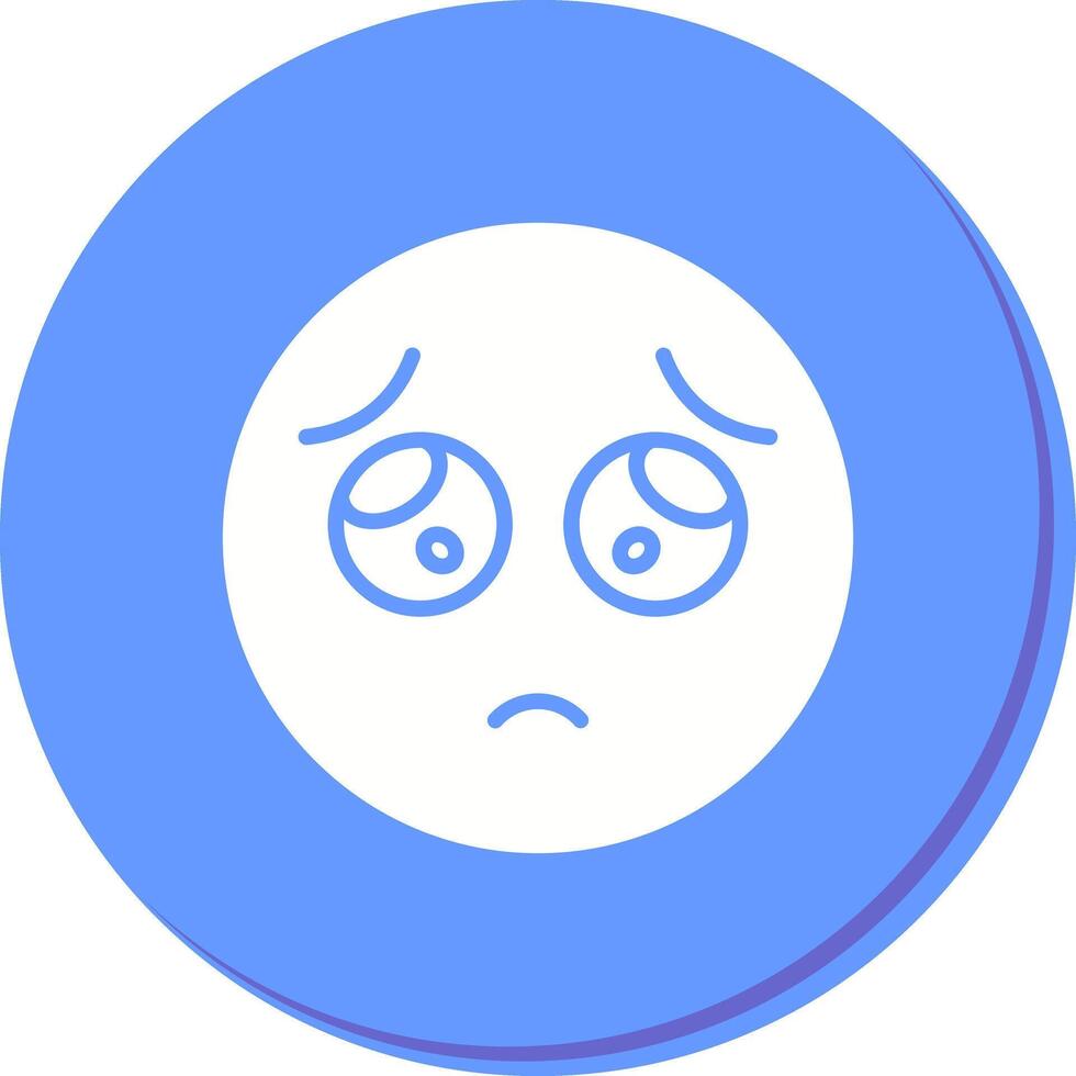 Pleading Face Icon Design vector