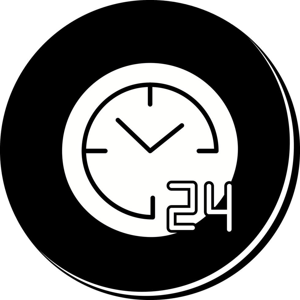 24 Hours Icon Design vector