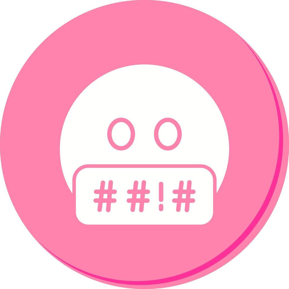 Face with Symbols on Mouth Icon Design vector