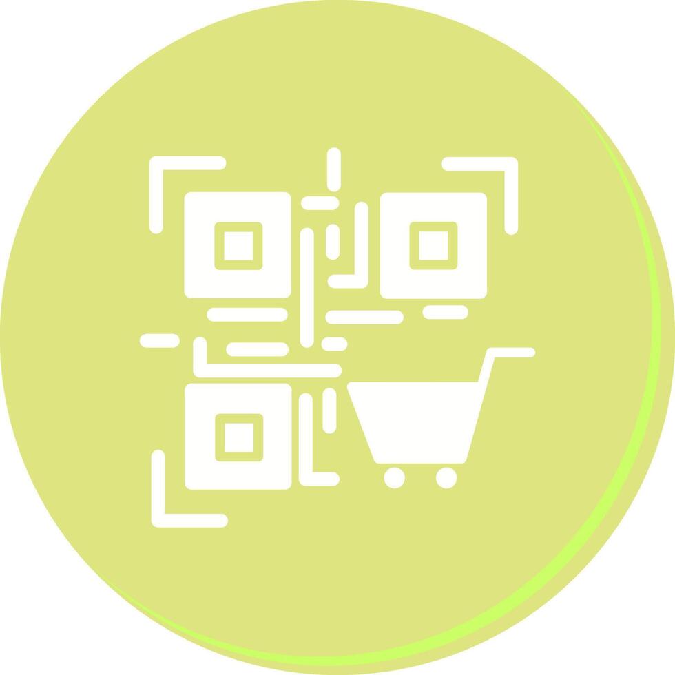QR Code Shopping Icon Design vector