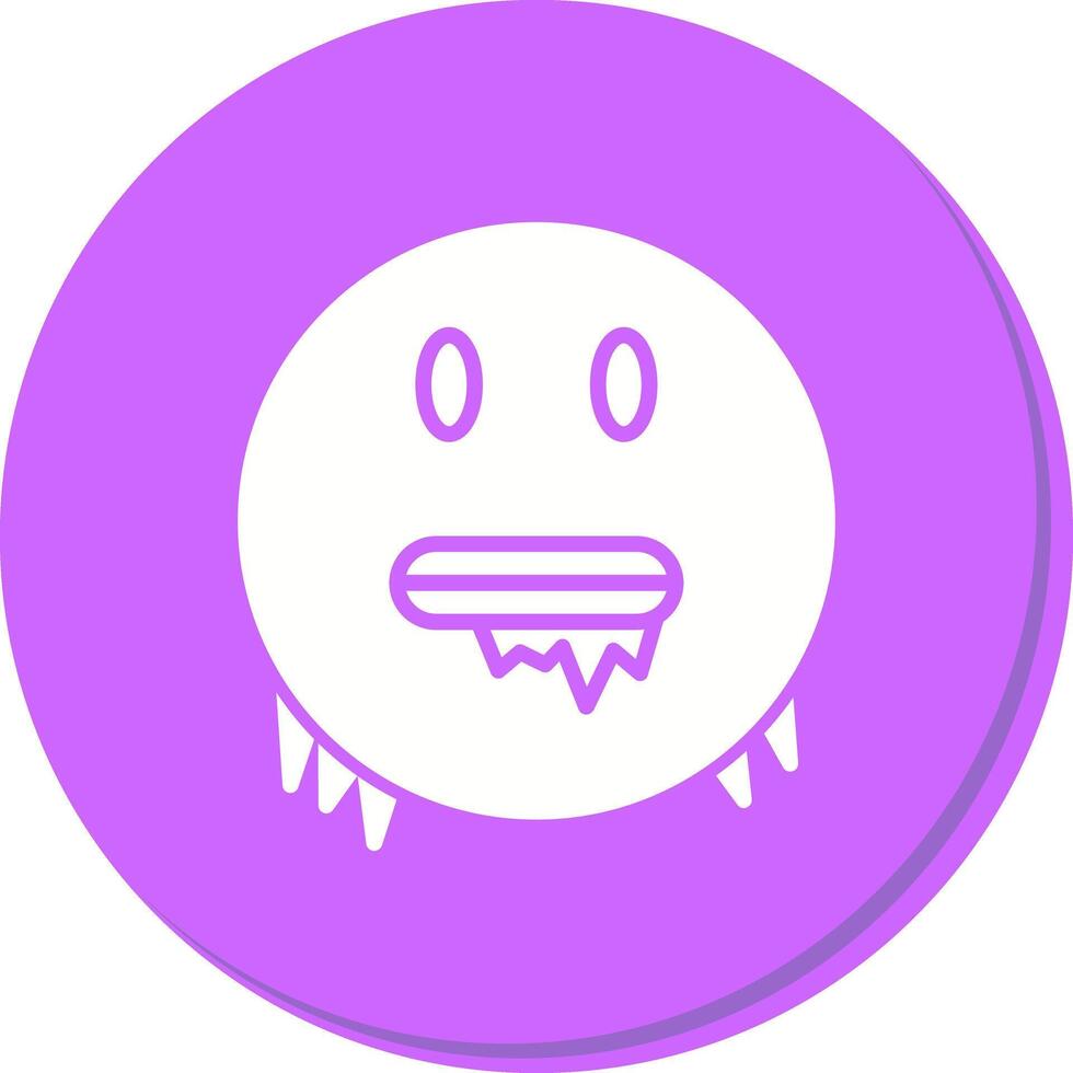 Cold Face Icon Design vector