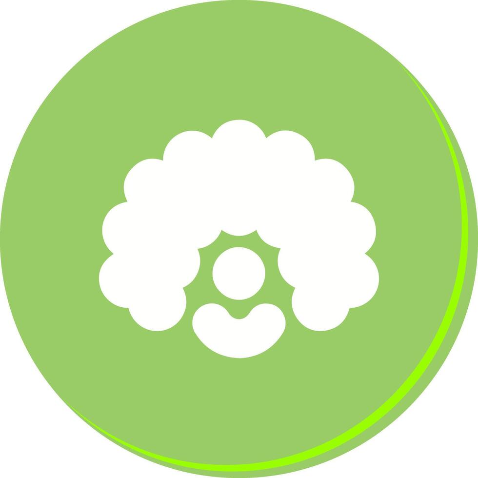 Clown Wig Icon Design vector