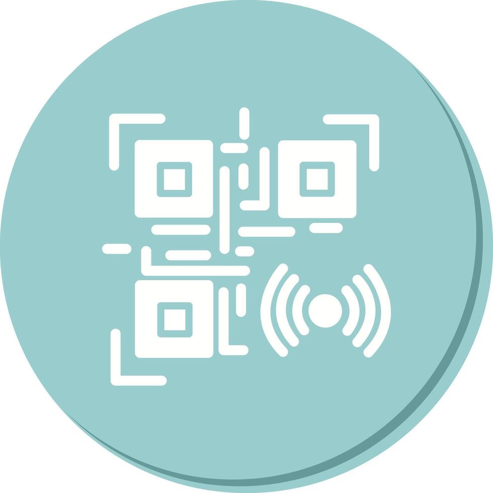 QR Code Wi-Fi Icon Design vector
