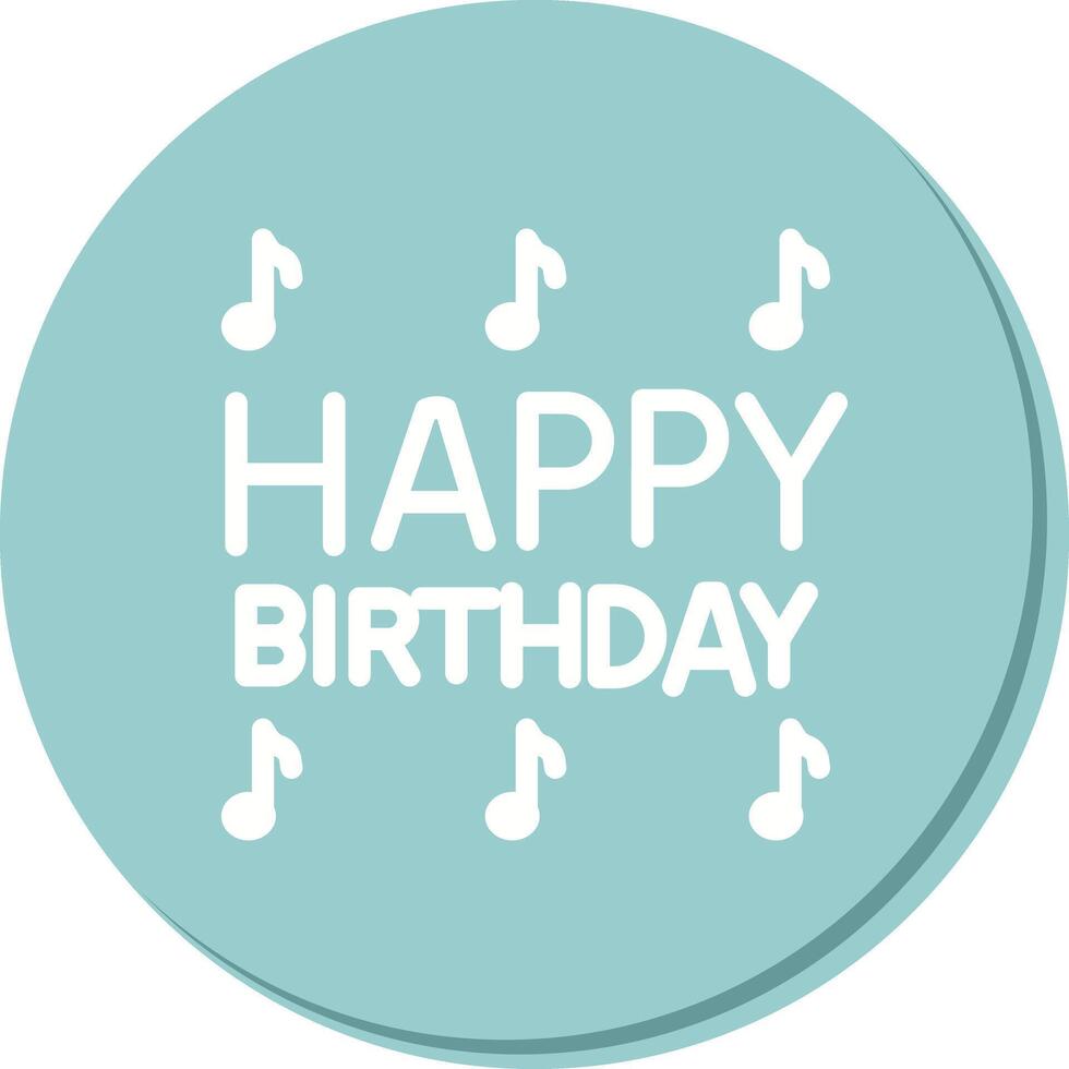 Happy Birthday Song Icon Design vector