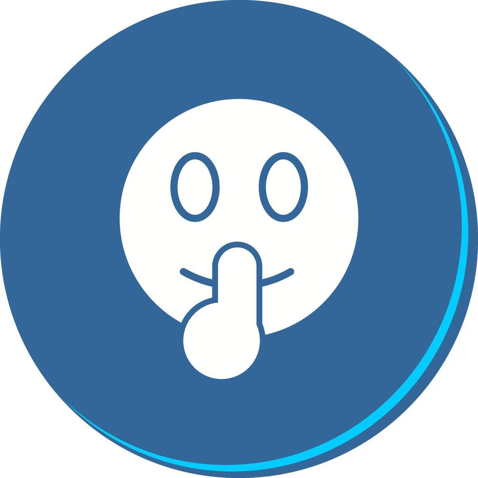 Shushing Face Icon Design vector