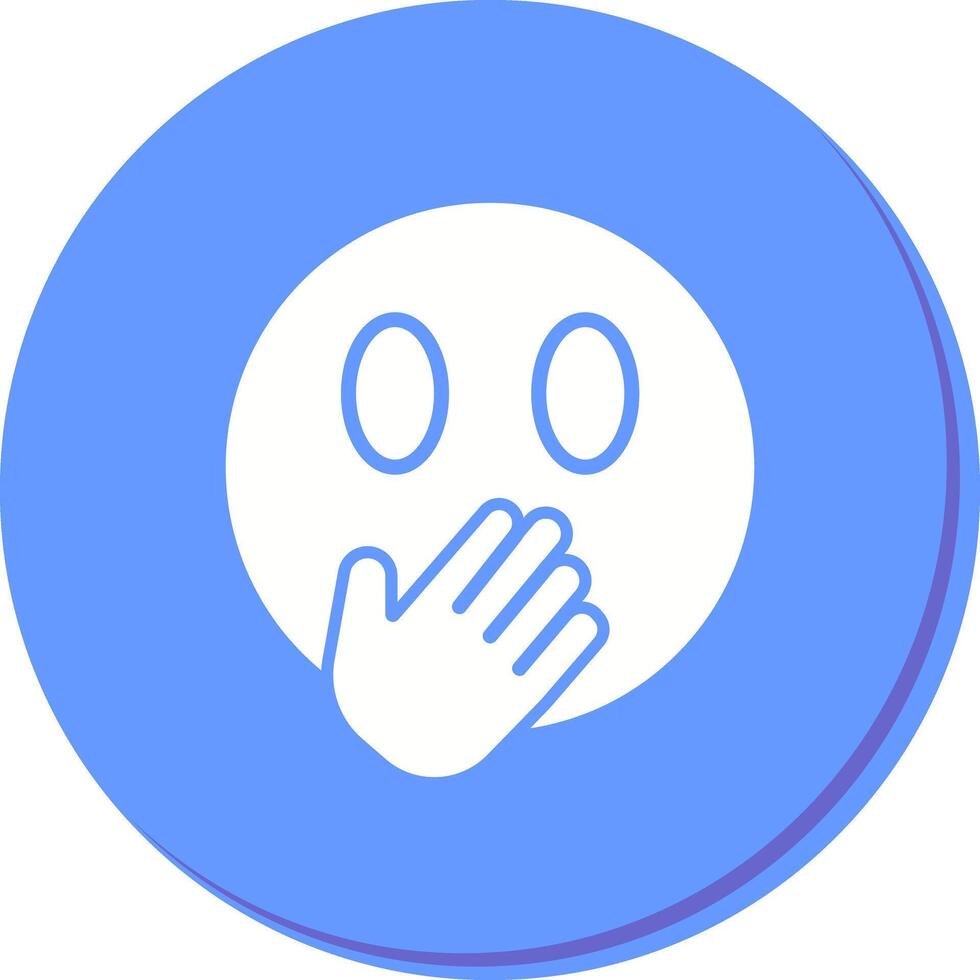 Face with Hand Over Mouth Icon Design vector