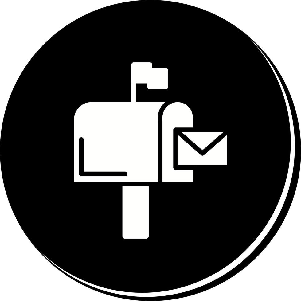 Mailbox Flag Icon Design vector