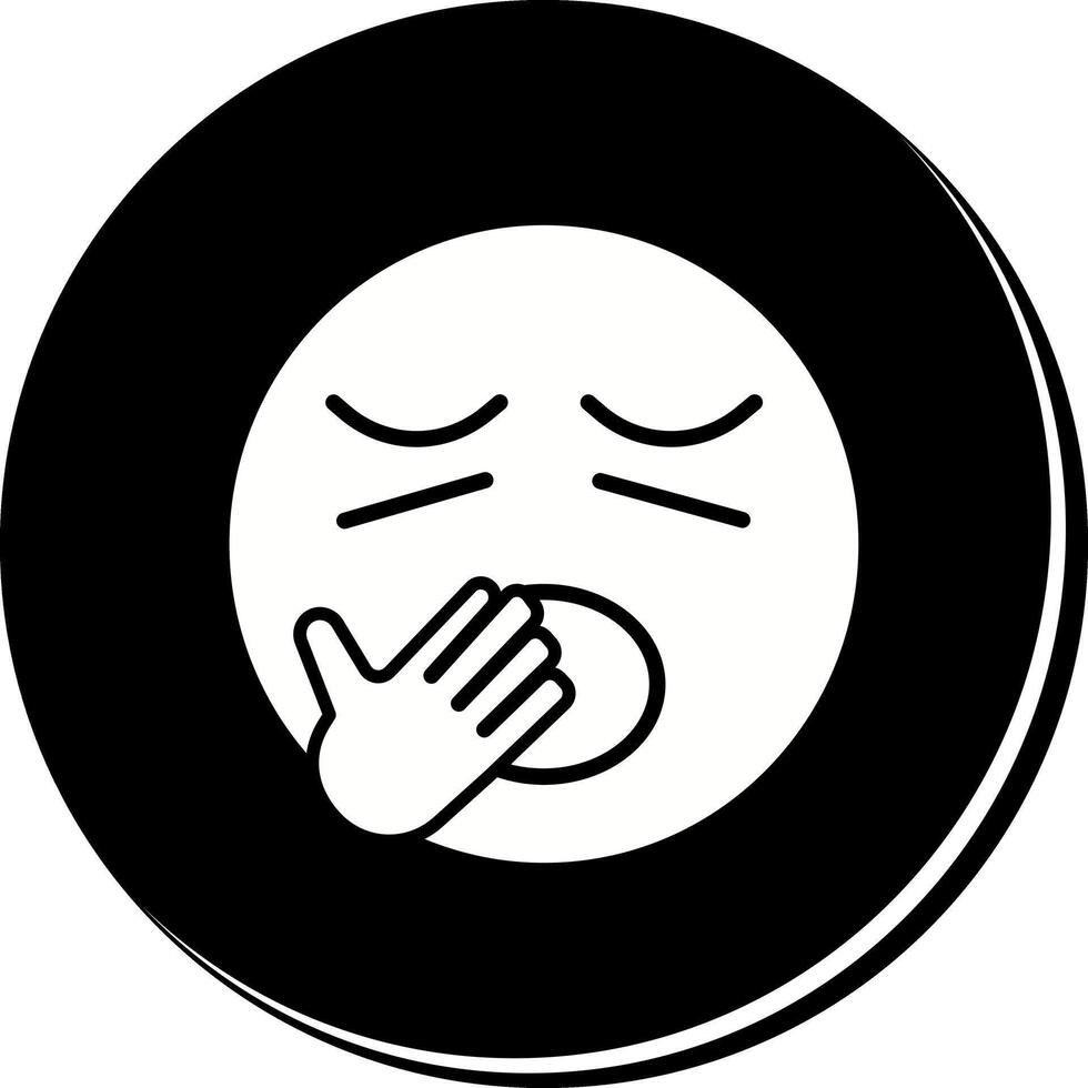 Yawning Face Icon Design vector