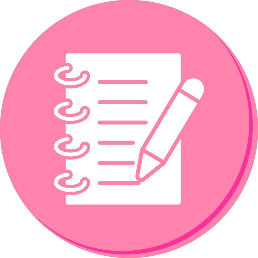 Journalist Notebook Icon Design vector