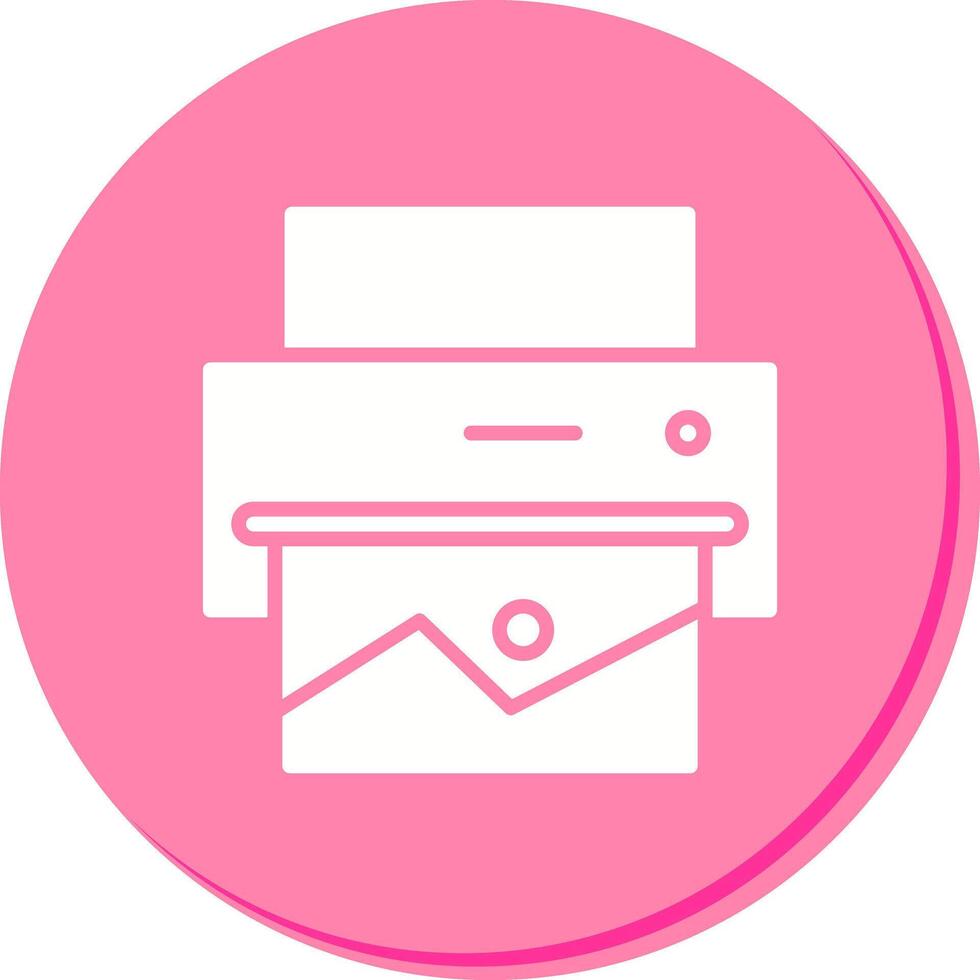Photo Printing Icon Design vector