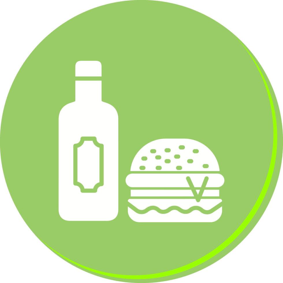 Wine and Food Pairing Icon Design vector