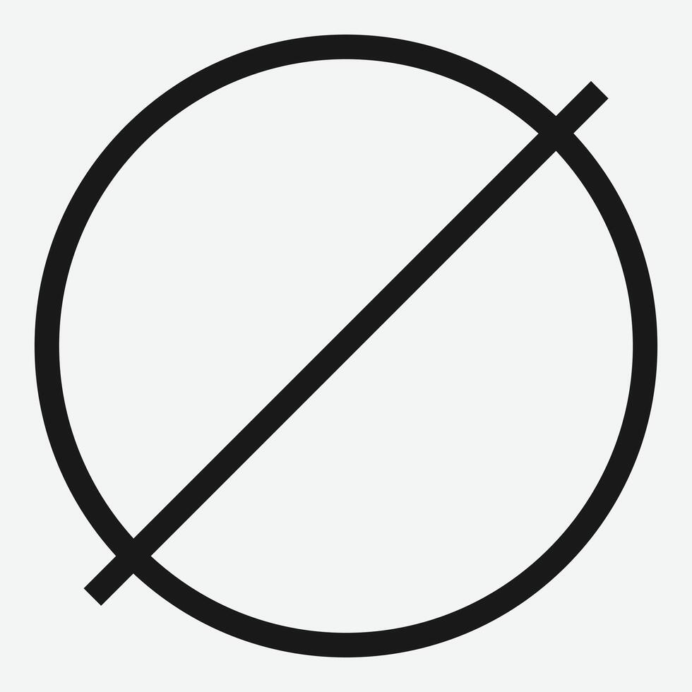 Stop Sign Line Icon. Do not Disturb Line Icon. Banned, Cancel, Stop, No entry, No Sign Icon. vector