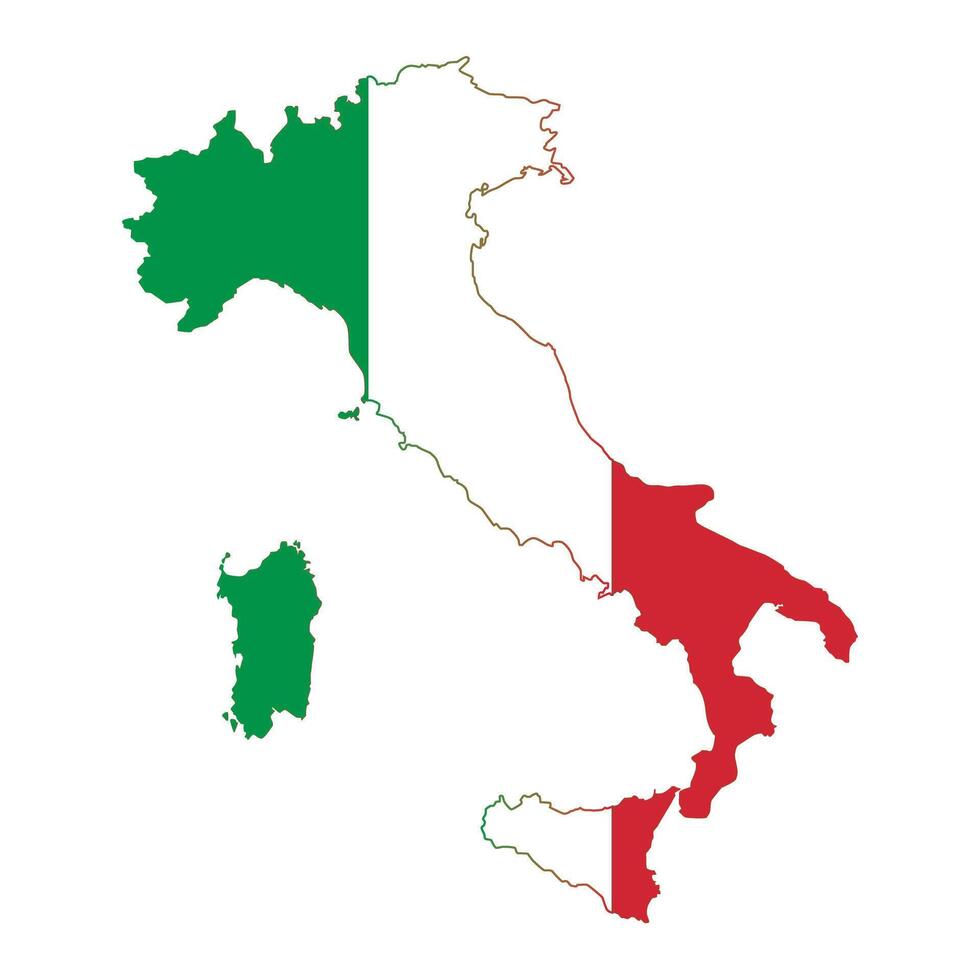 Italy Map Flag design illustration free editable for design template of Europe Country material vector