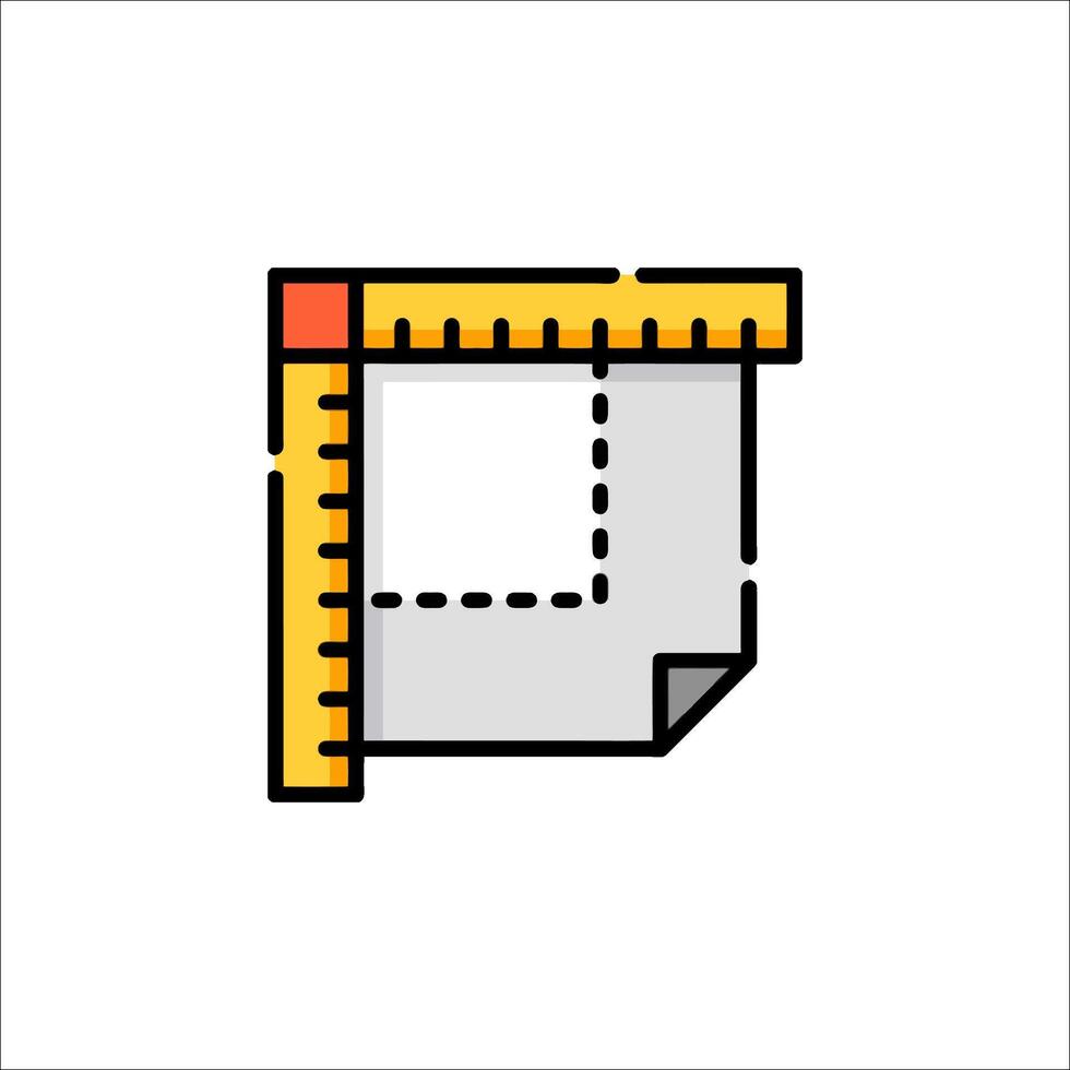 A ruler icon on a white background vector