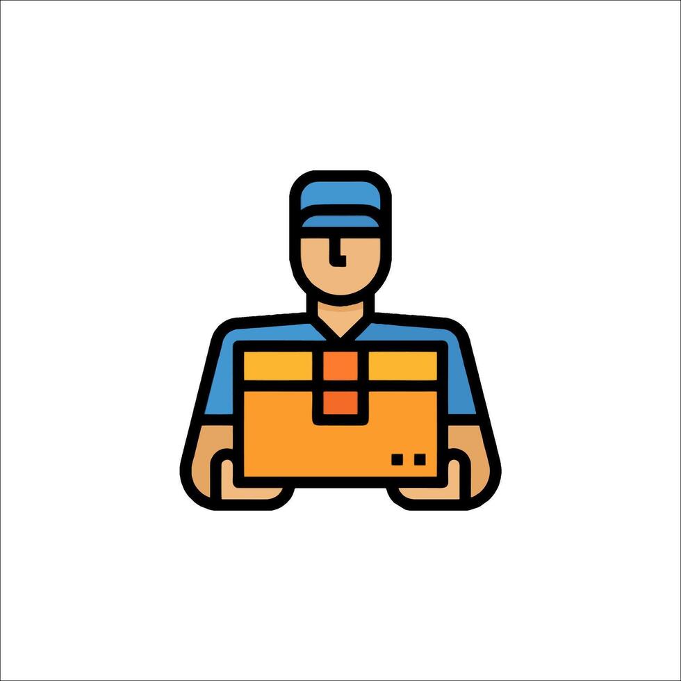 Delivery man icon illustration vector