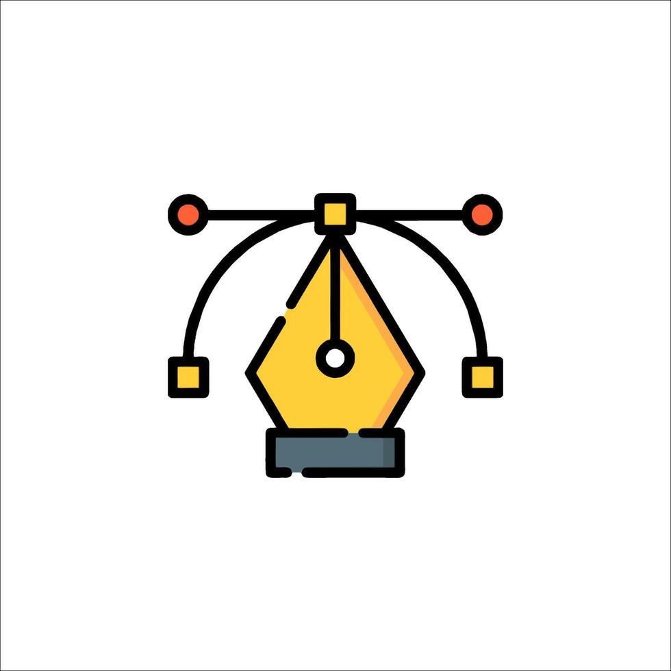 A pen and pencil icon on a white background vector