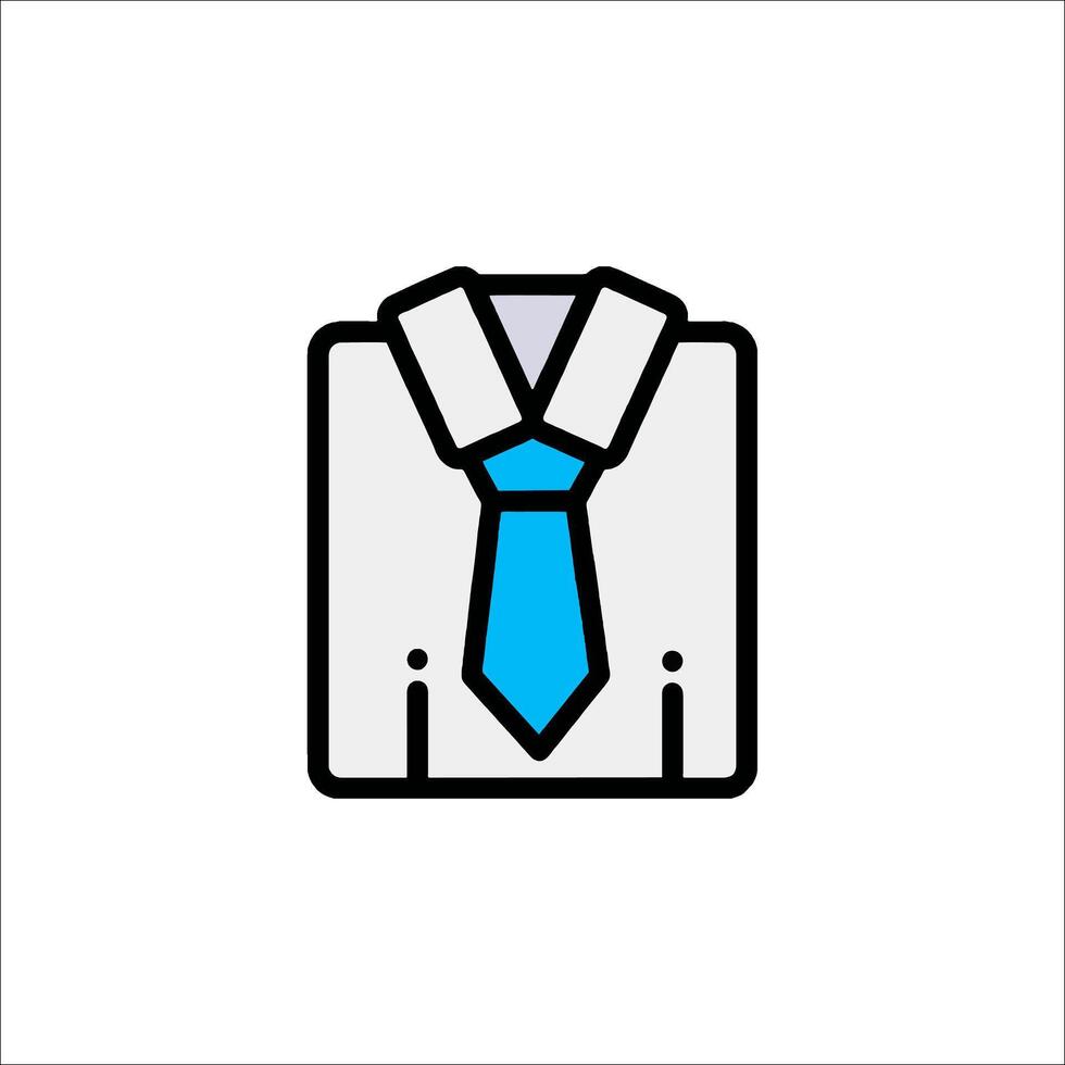 A shirt and tie icon on a white background vector