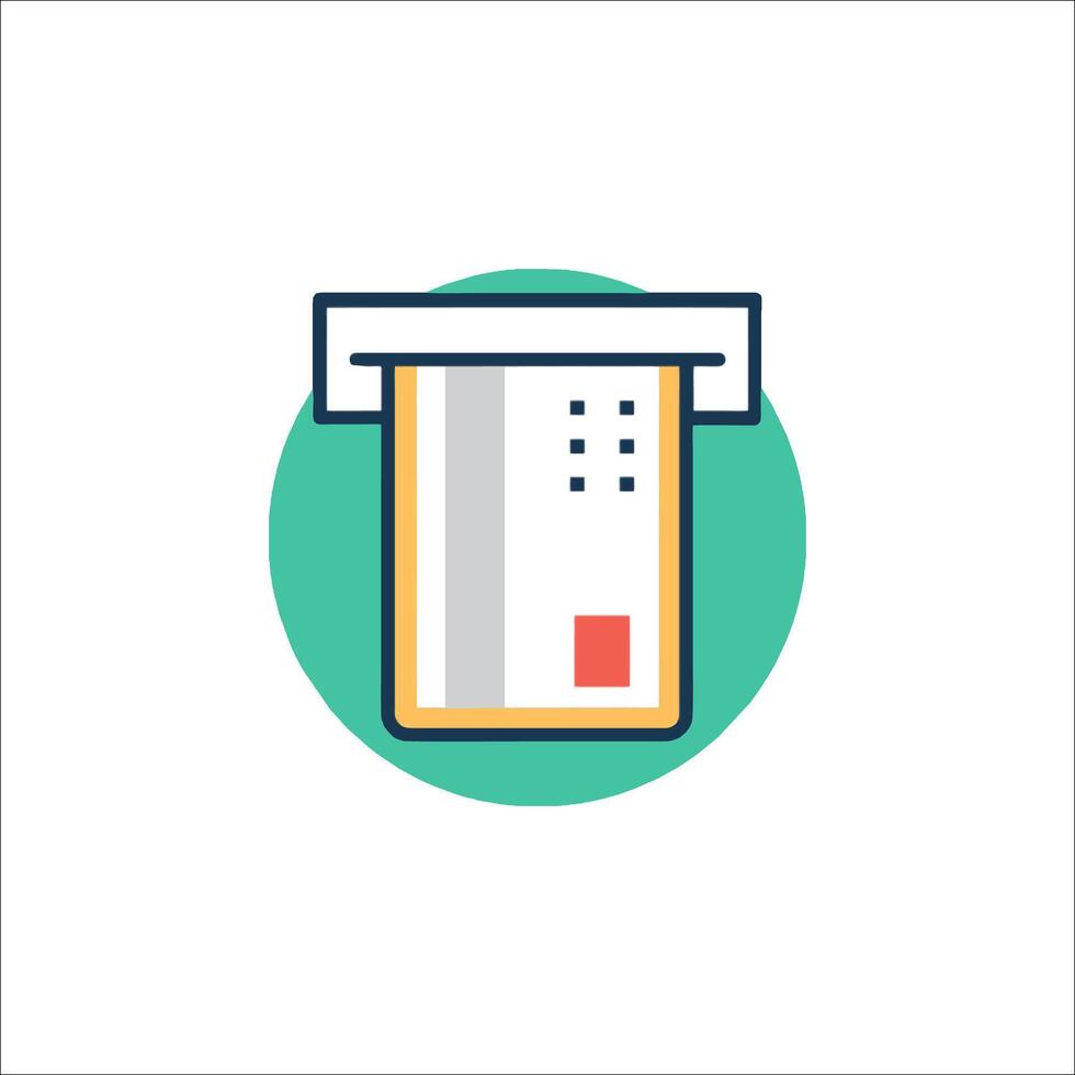 A bank account icon with a checkbook and a check vector