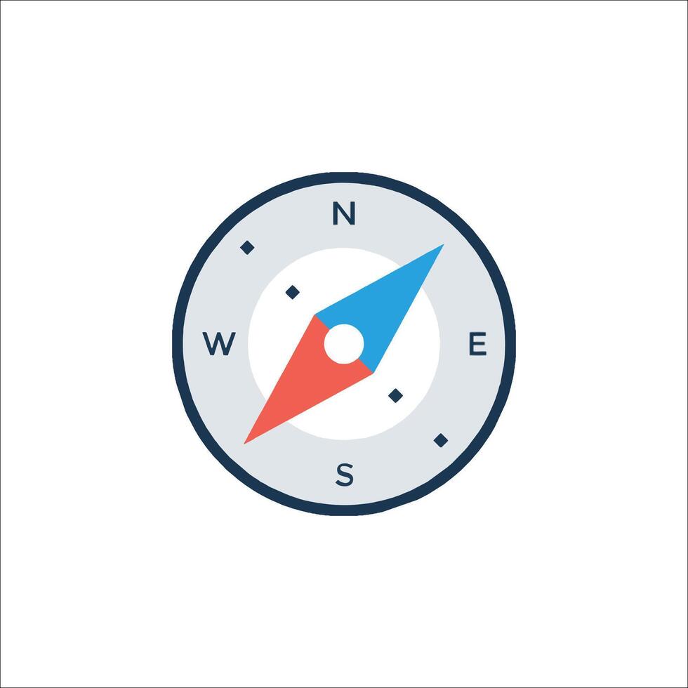 A compass icon on a white background vector