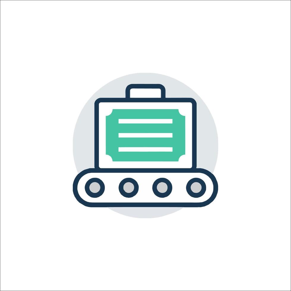 A computer icon with a green background vector