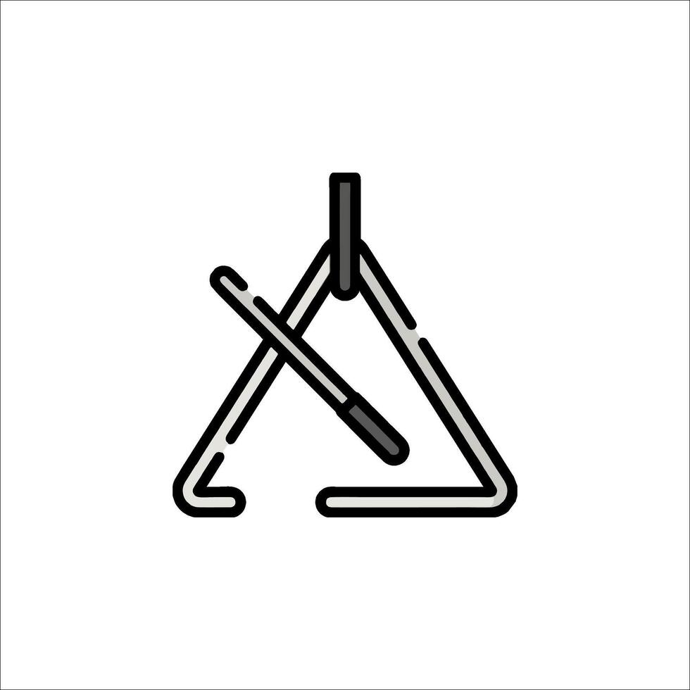 A triangle with a pencil and a pencil sharpener vector