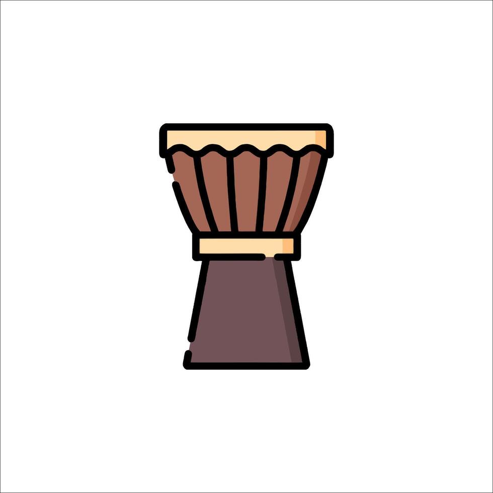 African drum icon illustration vector