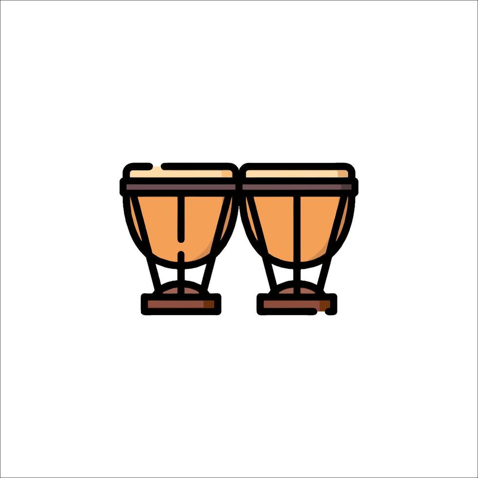 Two drums on a white background vector