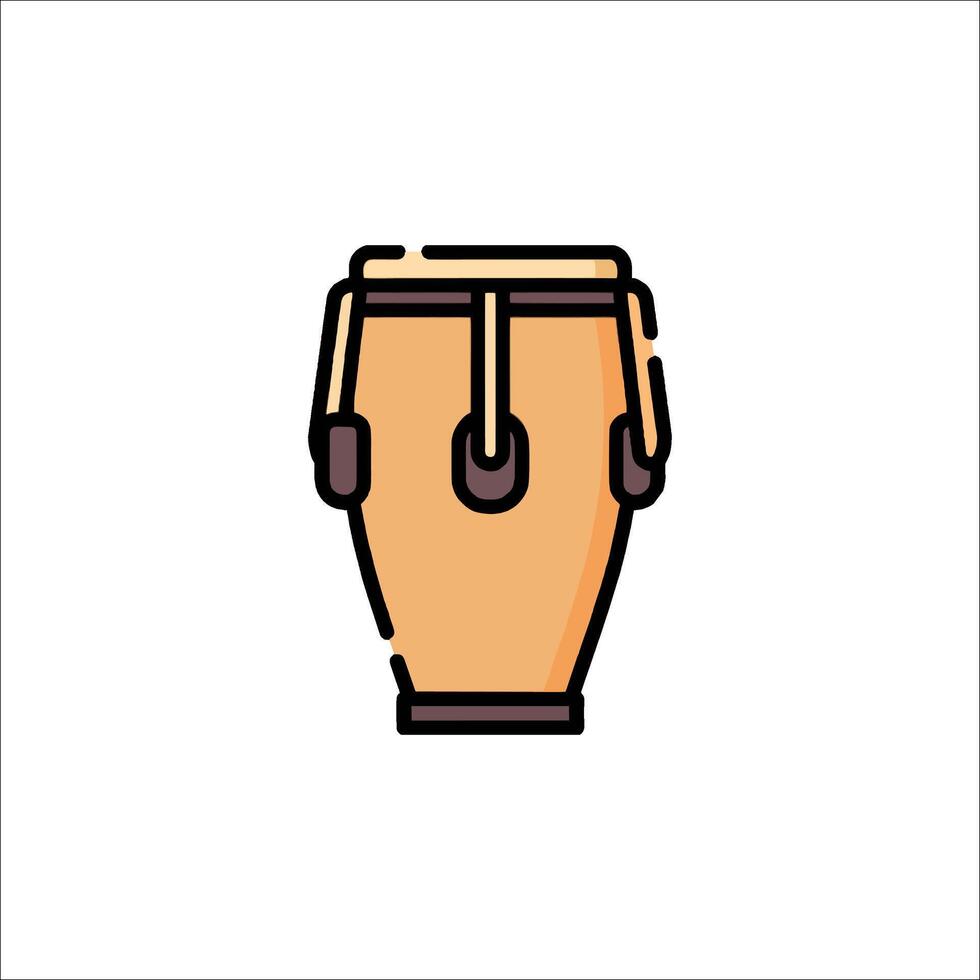 A conga drum icon on a white background vector