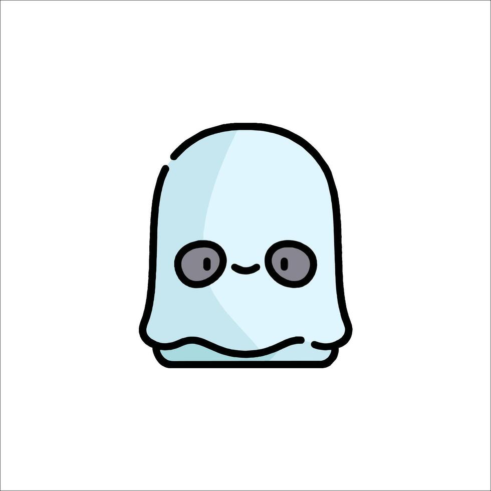 A ghost with a big face and eyes vector