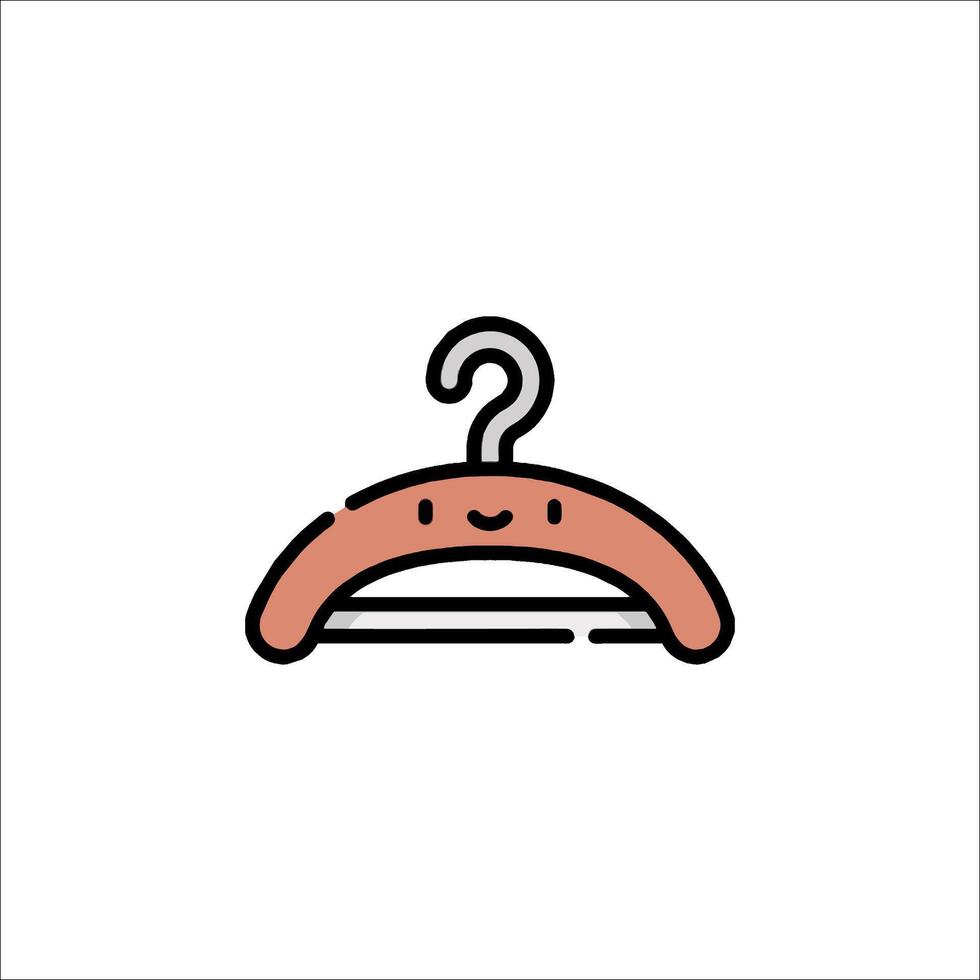 A cartoon hanger with a question mark on it vector