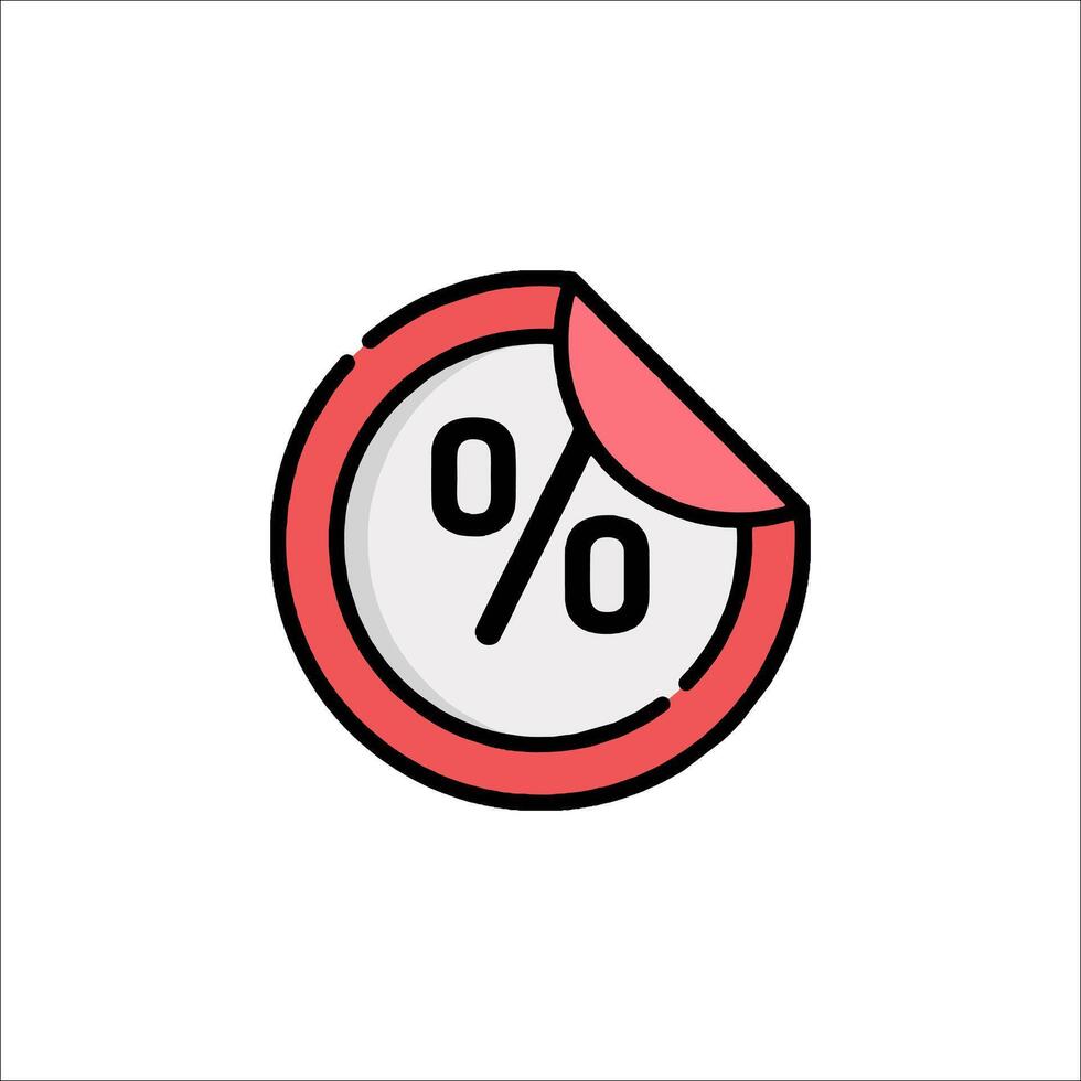 Percent discount icon flat design illustration vector