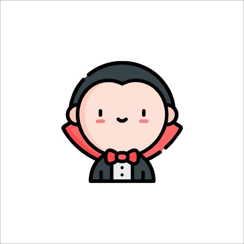 A cartoon character with a vampire mask vector