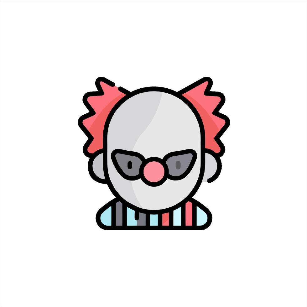 A cartoon clown with glasses and a red nose vector