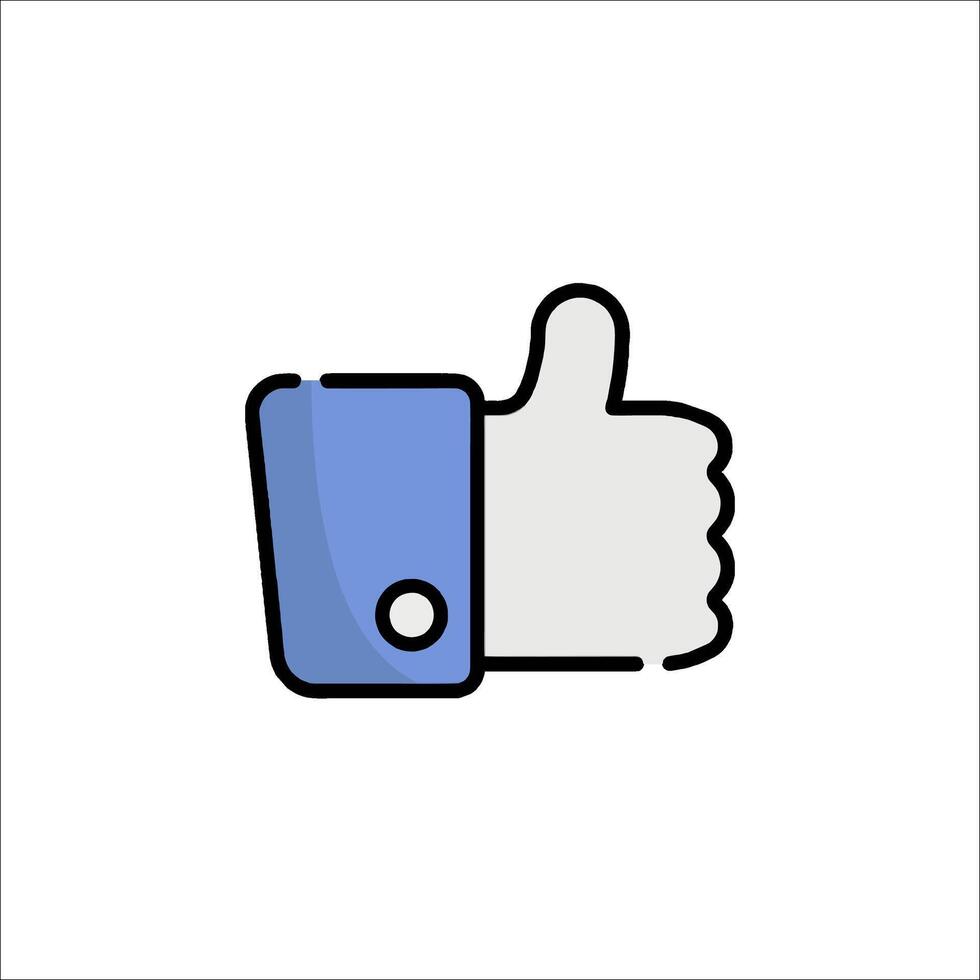A thumbs up icon on a white background vector